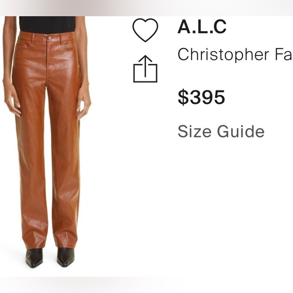 A.L.C Faux Leather Christopher Pants - Picture 3 of 6
